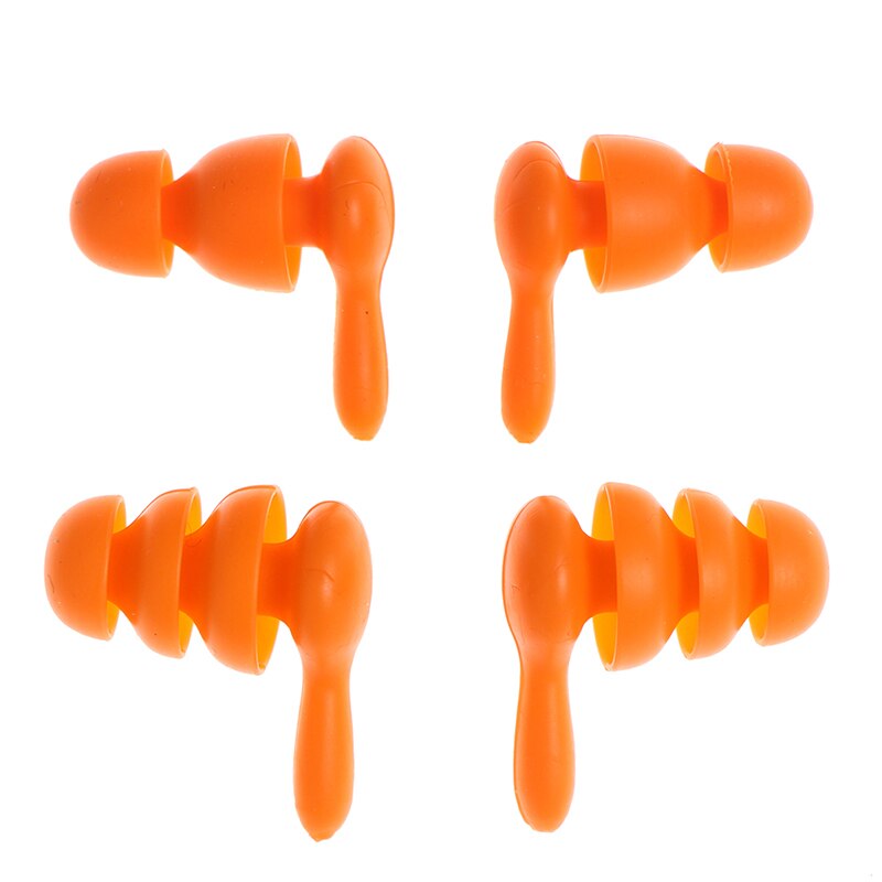 2 paar zachte schuim oordopjes tegen geluid, slaap- en reisgeluid, siliconen oordopjes tegen lawaai: Oranje