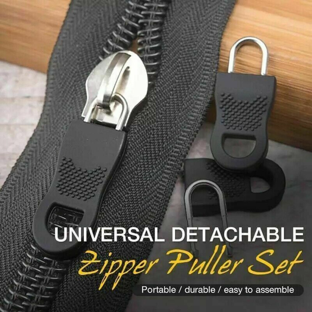 16pcs Universal Detachable Zip Zipper Puller Set Wide Waistbands Elastic Waist Elastic Waist Zips Replacement Diy Zipper Sliders