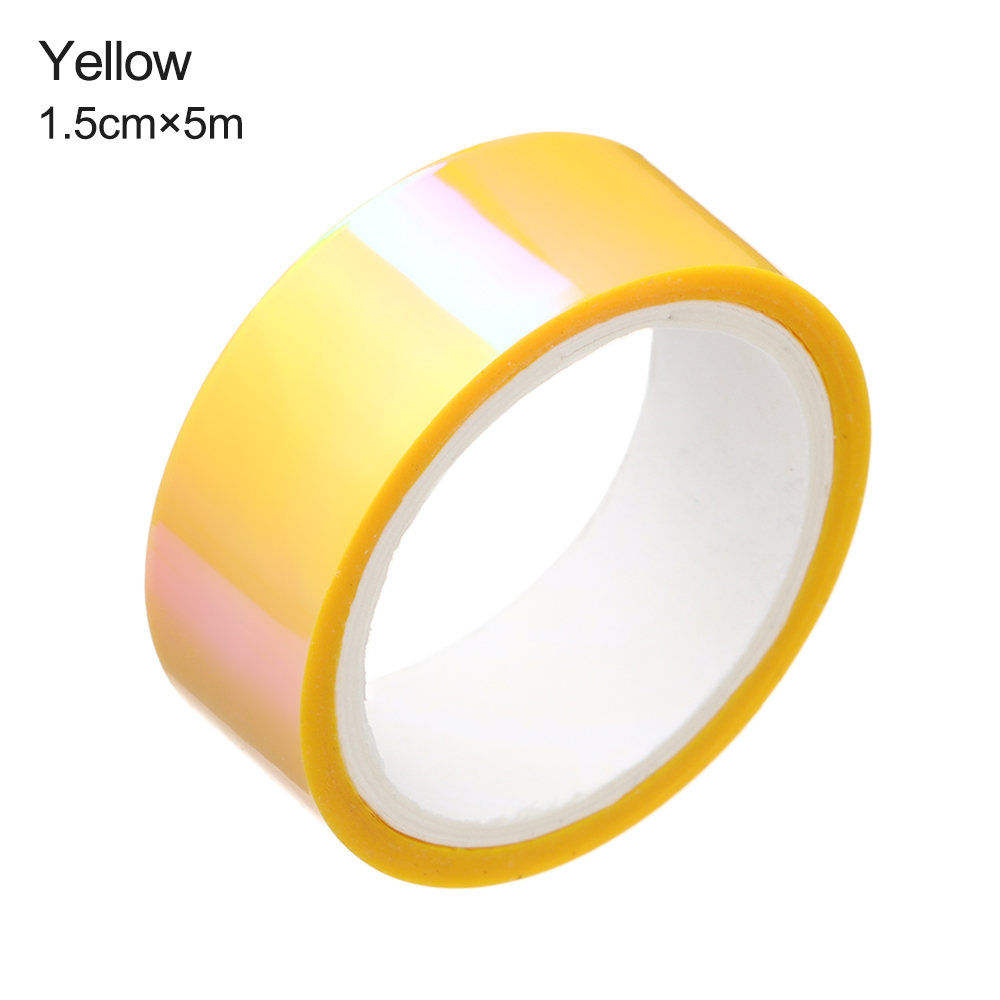 stamping tape Gold and silver colour DIY Scrapbooking Adhesive Tape Stationery Christmas Diary Decorative Tape 15mm*5M: 15mm5m  yellow