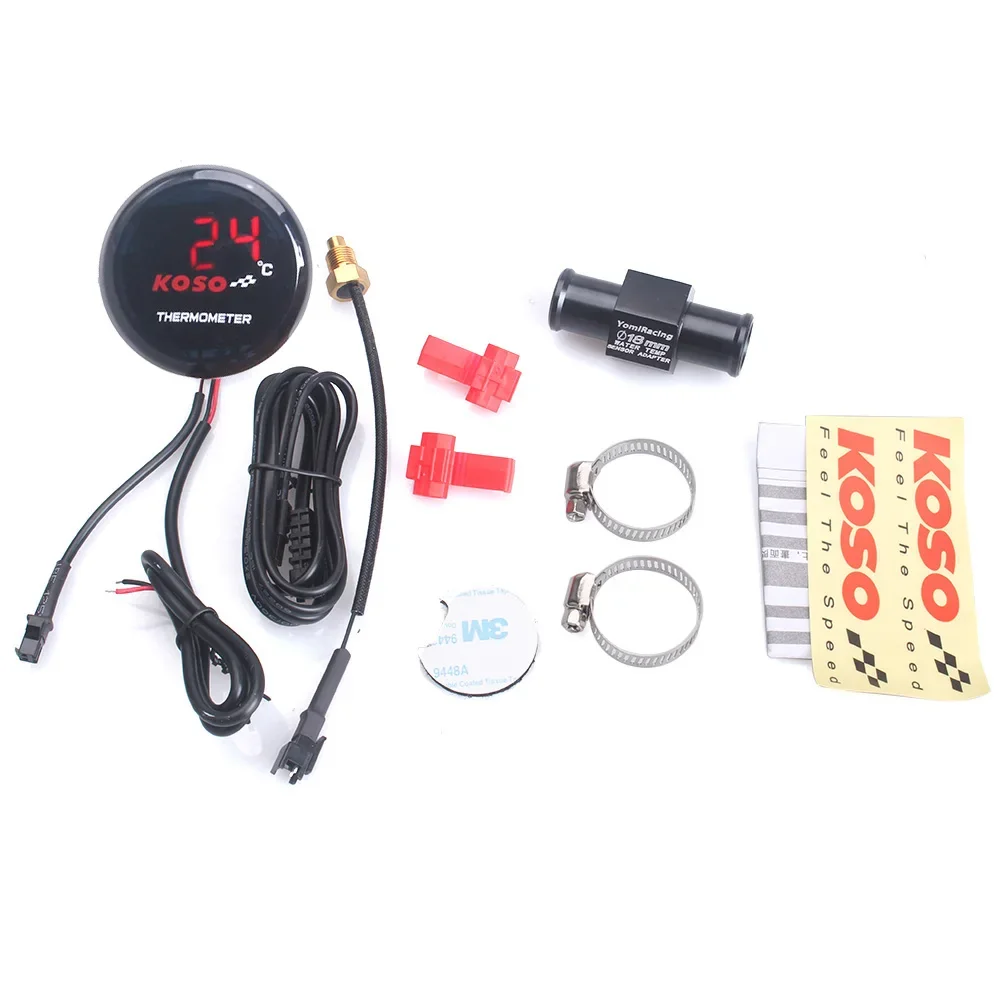 Universal- Motorrad Thermometer Instrumente Wasser Temp Temperatur Digital Anzeige Meter Messgerät Sensor Adapter Für KOSO