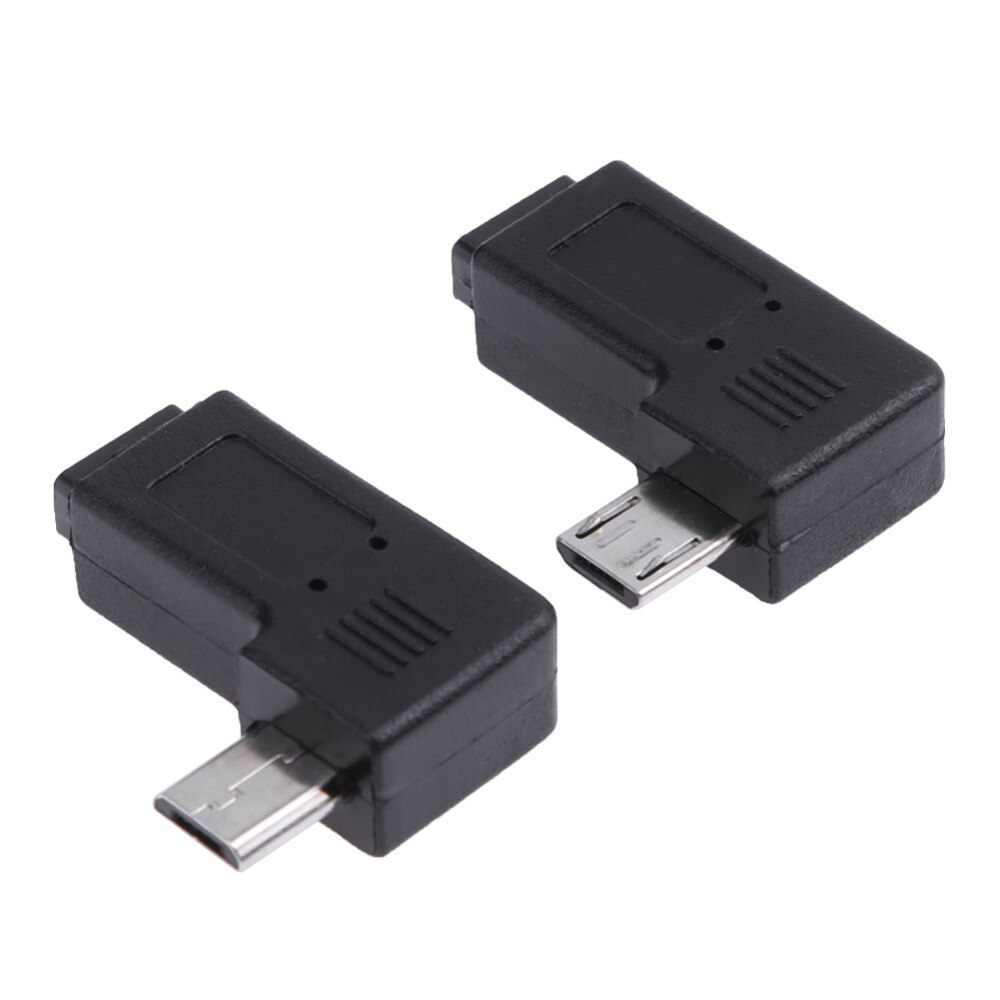 2 Stuks 90 Graden Haakse Micro Usb Female Naar Micro Usb Male Adapter Connector L Vormige Micro Usb Male aan Vrouwelijke Converter