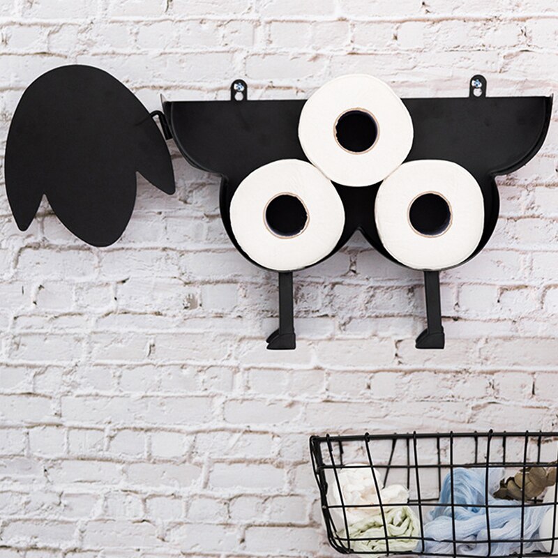 Support de papier toilette en mouton décoratif, support de rangement de mouchoirs de cuisine, porte-rouleau de papier toilette, rangement de fer de salle de bains