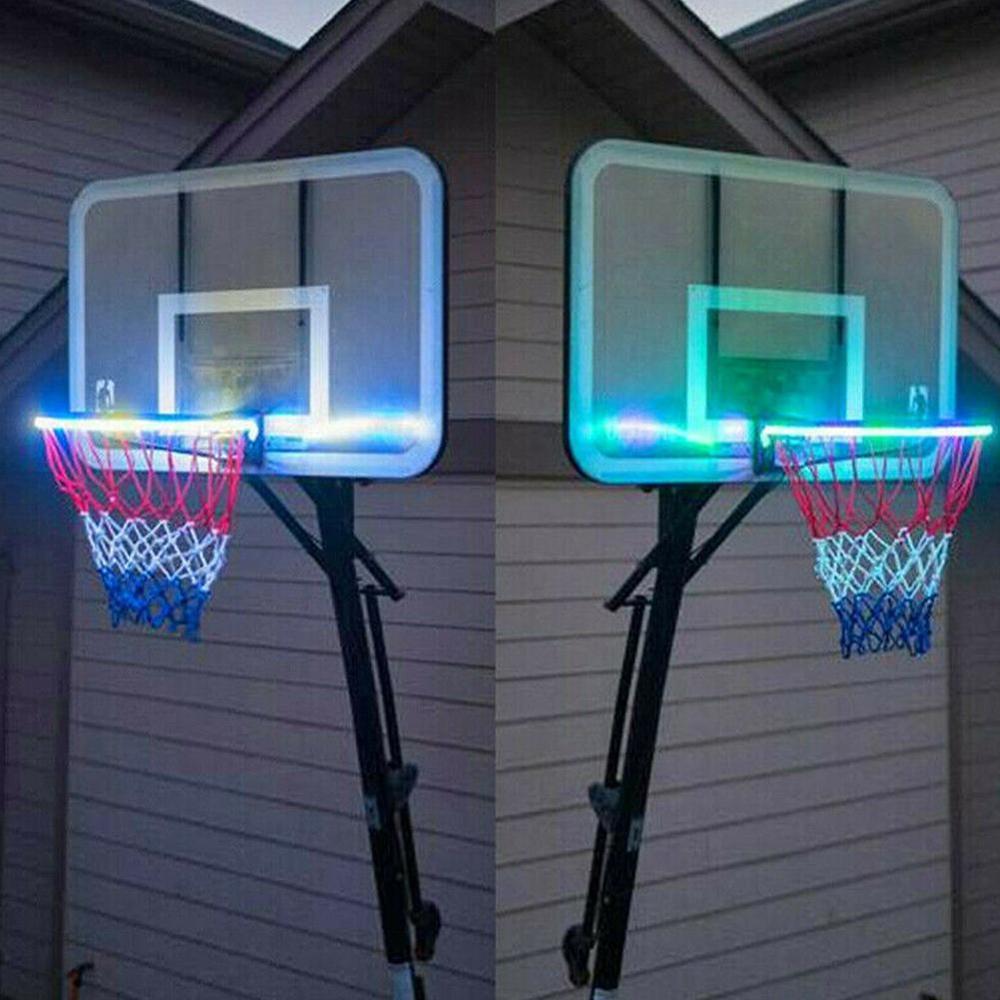 Led Mand Hoepel Solar Licht Spelen 'S Nachts Verlichte Basketbal Velg Attachment Helpt U Schieten Hoepels Op Night Led Strip lamp