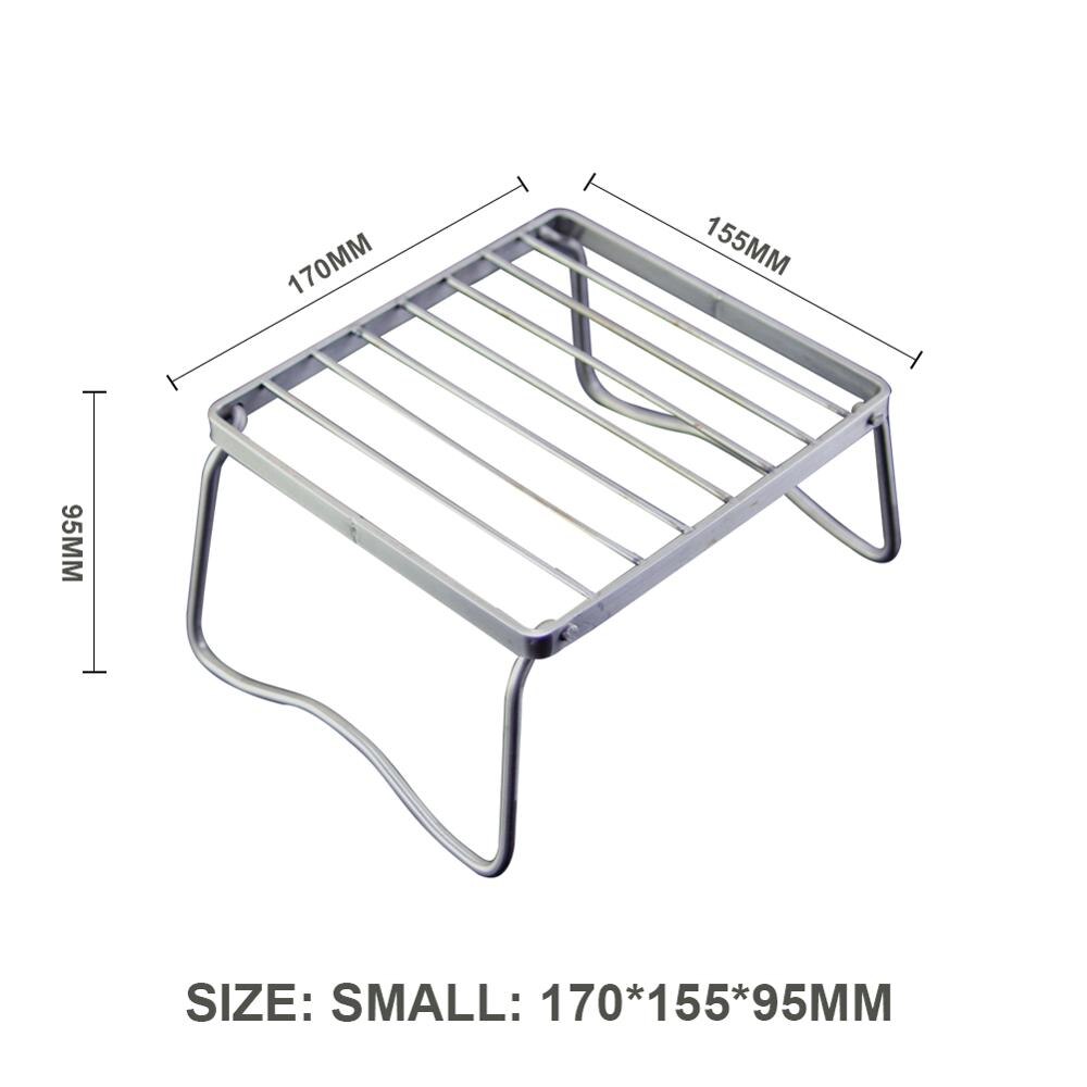 Mini Parrilla de barbacoa para familiar, parrilla de jardín plegable portátil de acero inoxidable para exteriores, herramientas de cocina ligeras: 170X155X95mm