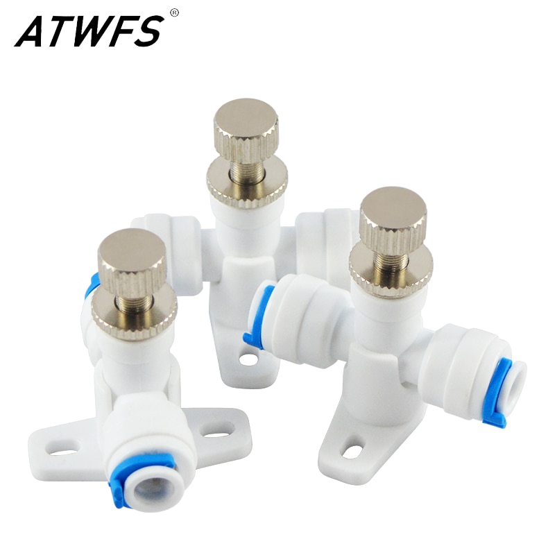 3pcs 1/4 inch Flow Control Valve RO Reverse Osmosis Membrane Water Purifier Waste Water Than The Regulator Control Valve