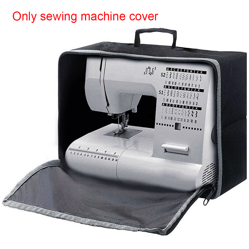 Portable Dust Proof Storage Sewing Machine Cover Carrying Case Universal Travel Tote Bag Organizer Zipper Closure Top Handle