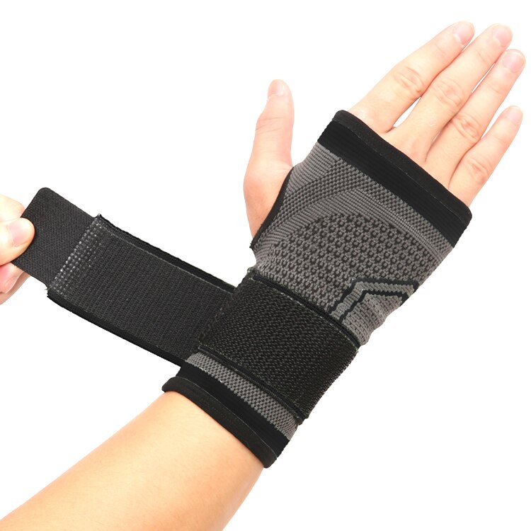 Aolikes support 1 stuks sportbeschermende uitrusting gewichtheffen bandage polsband ondersteuning + boks hand wraps hand bandage ondersteuning: Zwart 7576 / Paar
