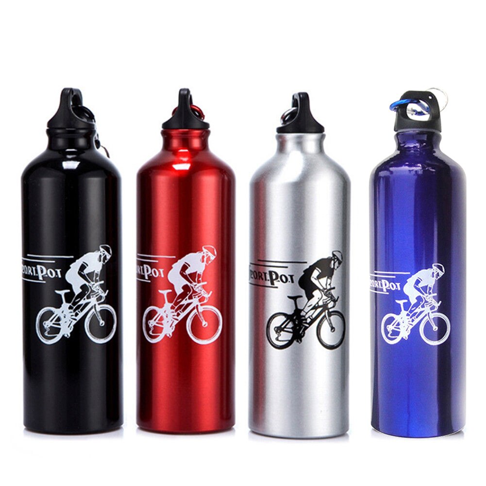 750ml bärbara utomhussporter cykling camping aluminium tålig legering anti-fall vattenflaska kopp