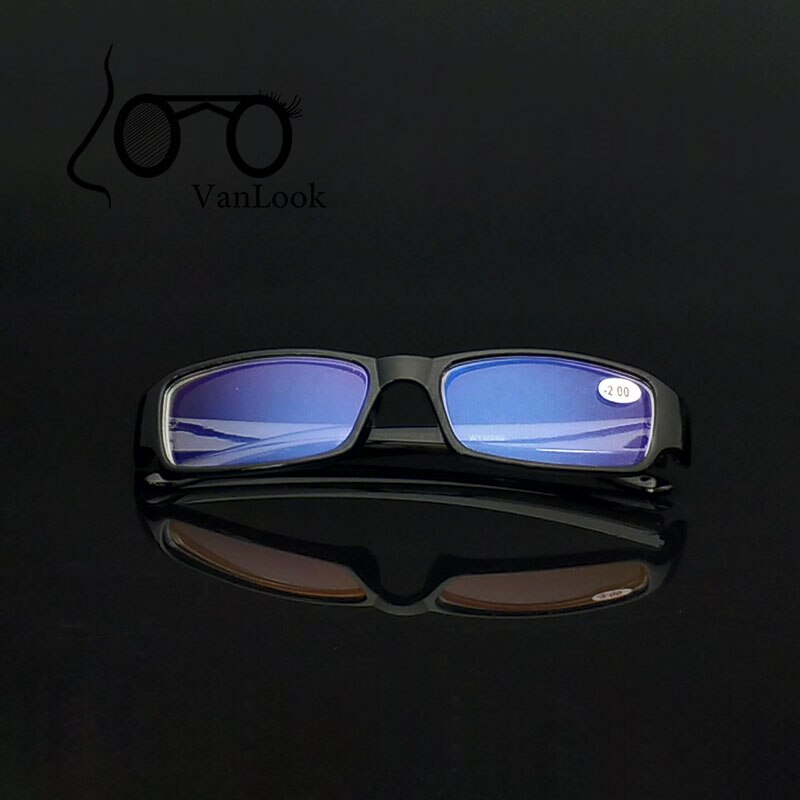 Lunettes anti-stress myopie | Cadre de Spectacle à miroir bleu, 100 -150 -200 -250 -300 -350