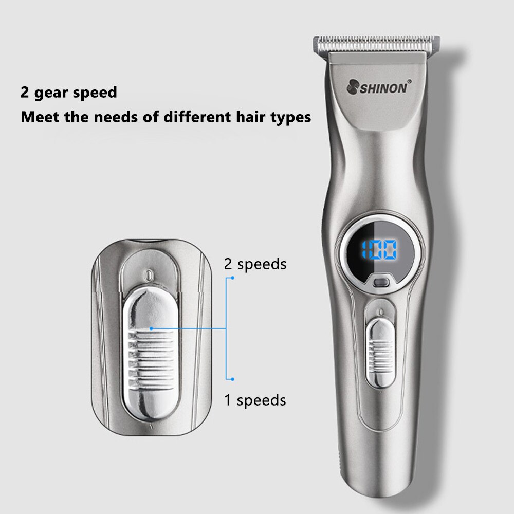 Salon Hair Clipper For Men Electric Hair Clippers Haircut Shaving Machine Cutting Barber Clippers Blade LCD Digit