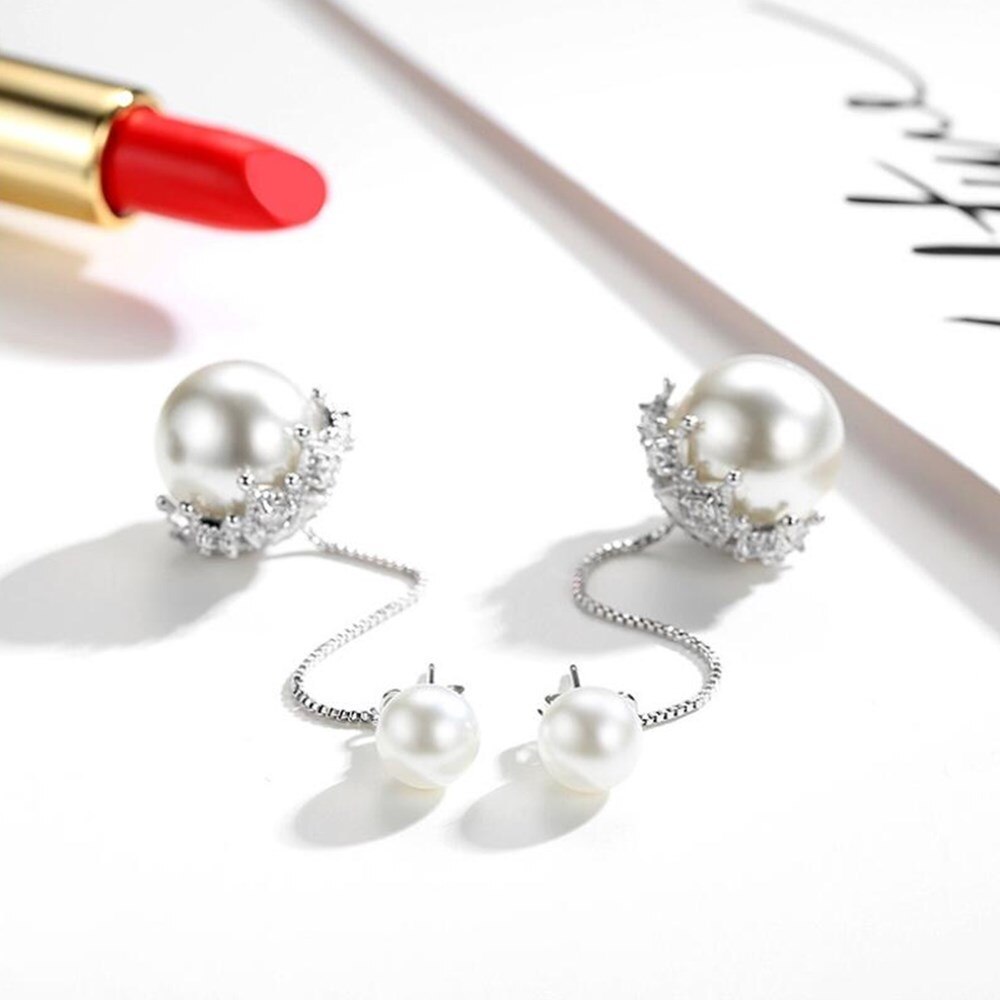 NEHZY 925 sterling silver new donna Monili di Alta Qualità di Modo di Retro Lungo Nappa Corona Cubic Zirconia Pop Orecchini del Gancio
