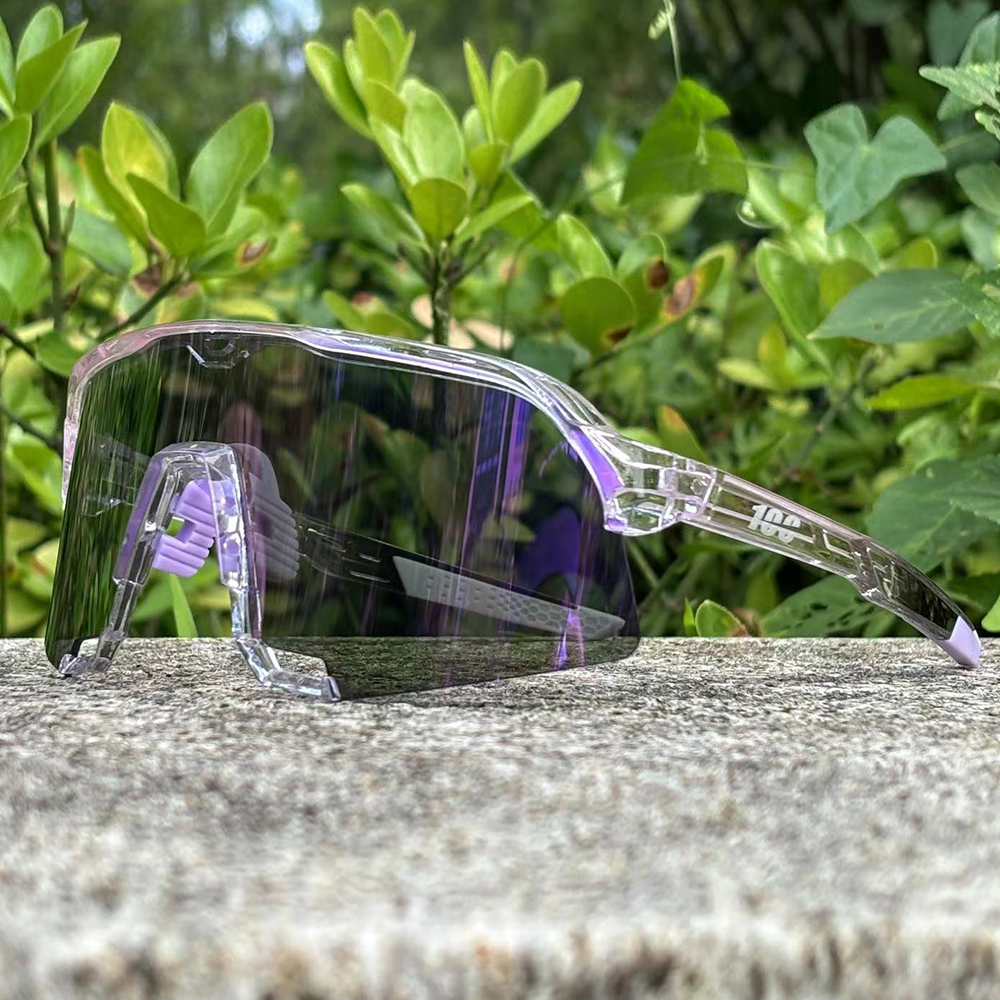 Cykelsolglasögon herr landsvägscykelglasögon utomhussport bergsklättring kvinnor cykel  uv400 cykelglasögon: Lila