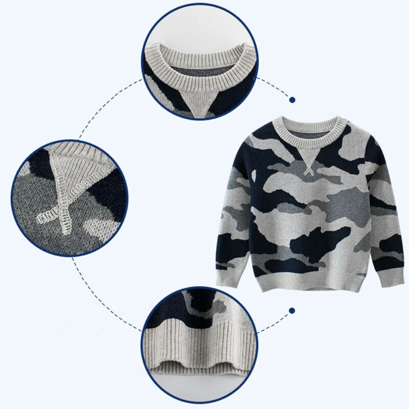 1-8t børn sweater børn baby drenge piger forår efterår jakke lange ærmer bluser barn camouflage sweatshirts outfits