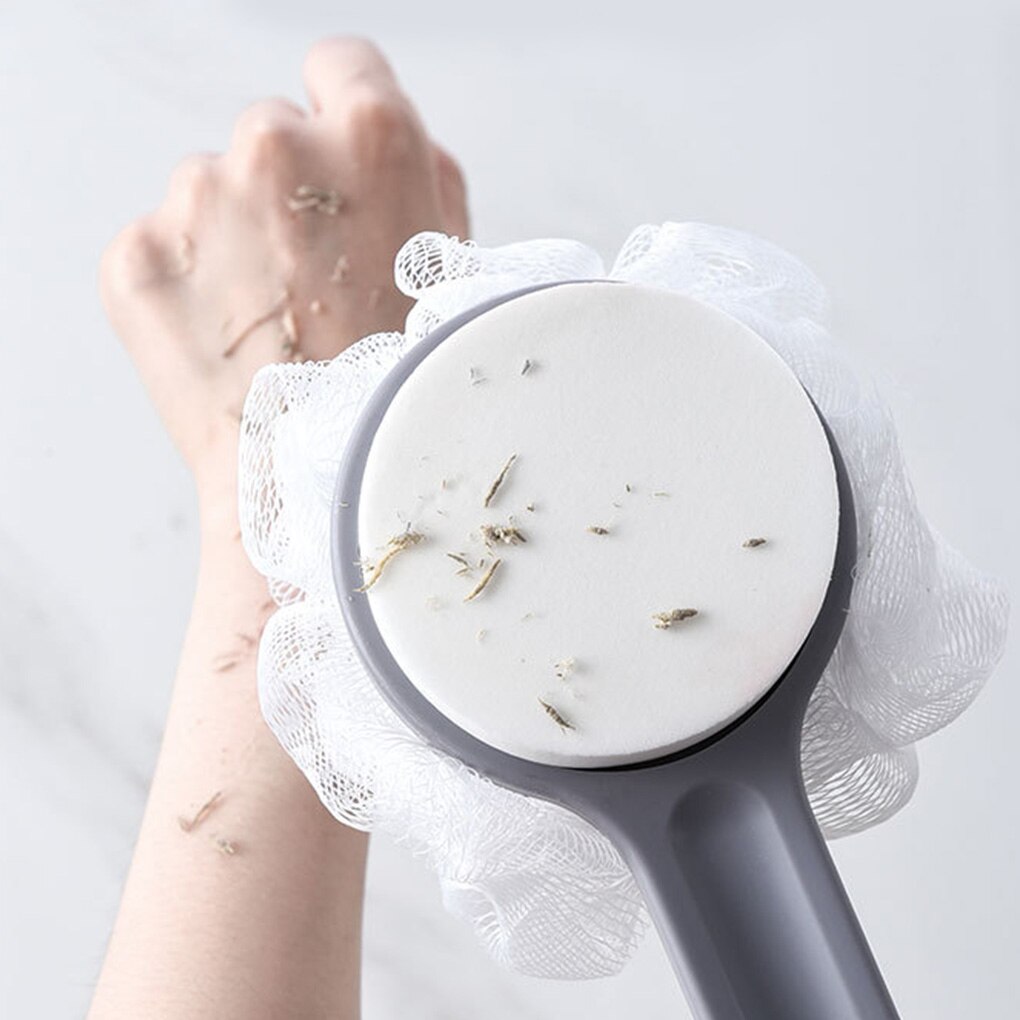 Bath Brush Long Handle Sponge Shower Ball Back Leg Body Skin Exfoliating Scrubber Bathroom Supplies