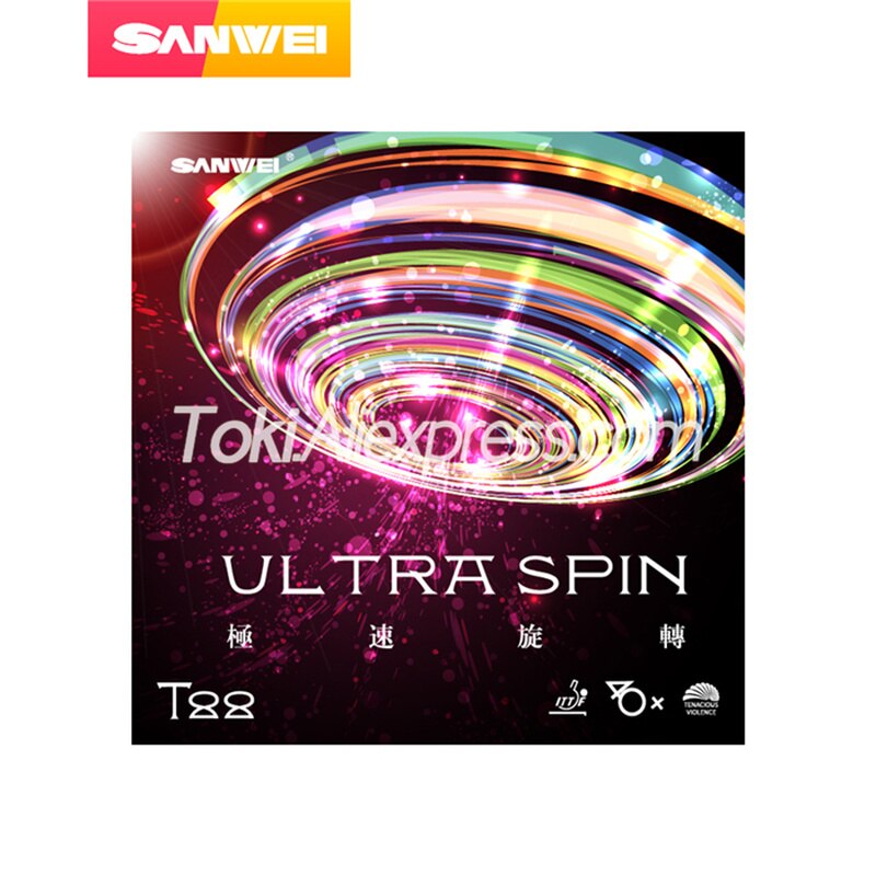 Sanwei Ultra Spin Tafeltennis Rubber Sanwei T88 Ultra Spin Original Sanwei Ping Pong Spons