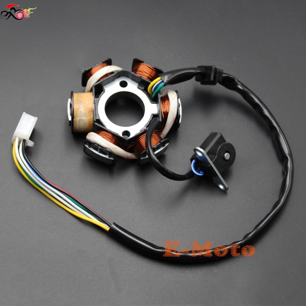 Magneto Stator 6 Pole GY6 125cc 150cc Fly Vento Panterra Cool Sport Atv Scooter