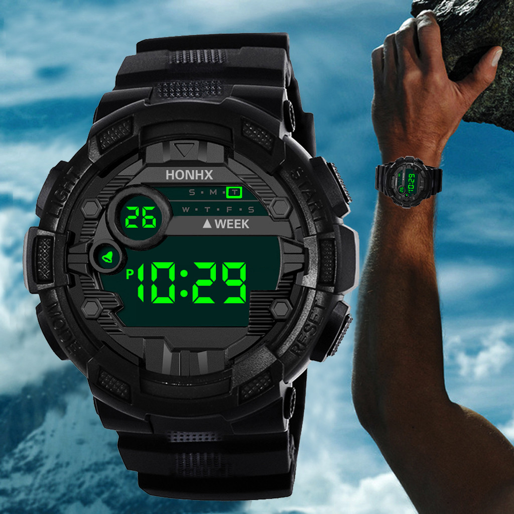 Luxe digitale led-horloge voor heren met datumweergave, sportief, outdoor, elektronisch sporthorloge, verjaardagscadeau, horloges voor mannen, reloj hombre