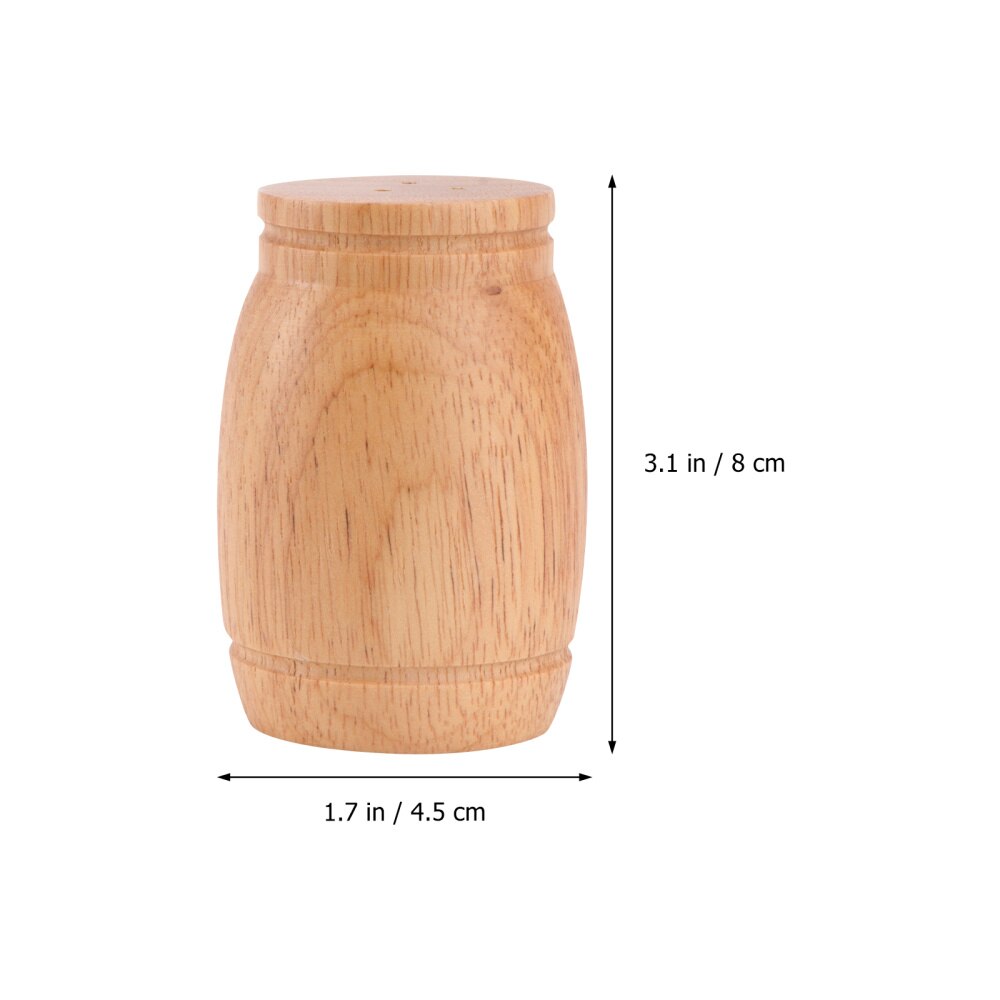 Tarro de madera para especias, pequeño para sal, agitador, botella de condimentos, contenedor con tapa para barbacoa y cocina