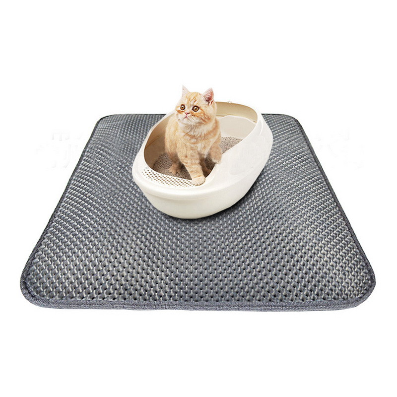 Dubbele Kattenbak Trapper Mat Pad Groter Honingraat met Waterdichte Base Layer EVA Foam Rubber