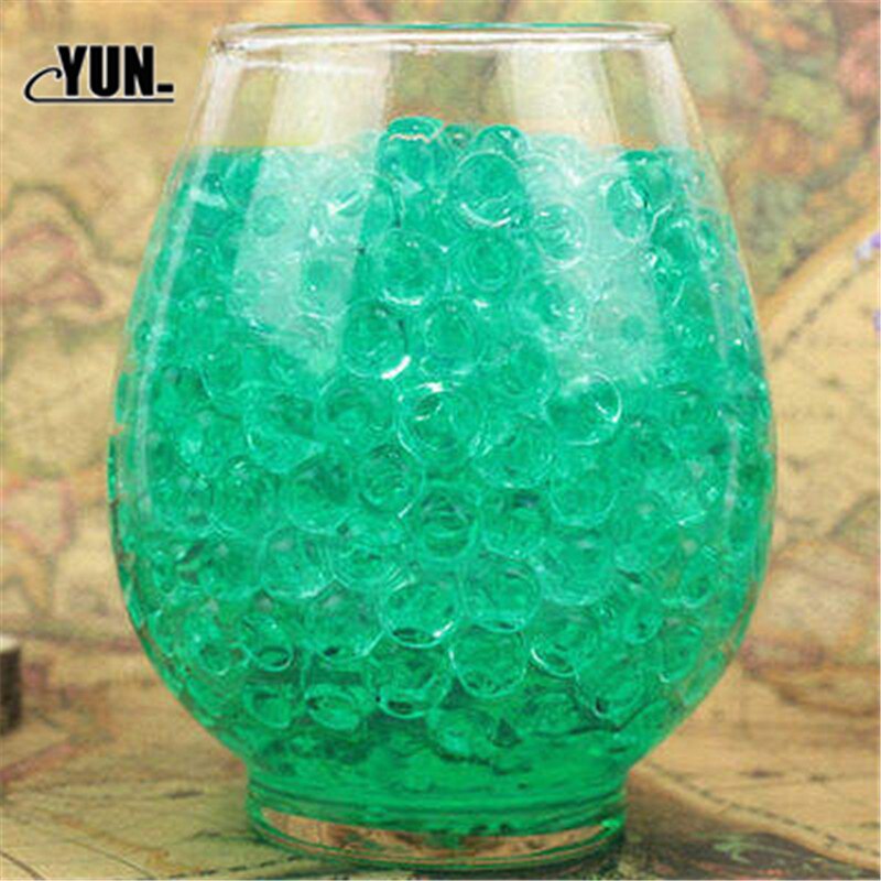 5000PCS Pearl Shaped Hydrogel Crystal Soil Water Beads Bio Gel Mud Grow Magic Jelly Balls Orbiz ForHome Wedding Decor 6D: Dark green