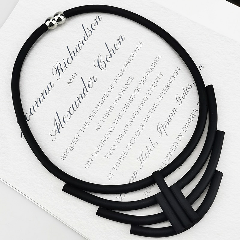 Ukebay Choker Kettingen Vrouwen Handgemaakte Rubber Sieraden Elasticiteit Ketting Voor Party Mode Trui Kettingen Jurk Accessoires