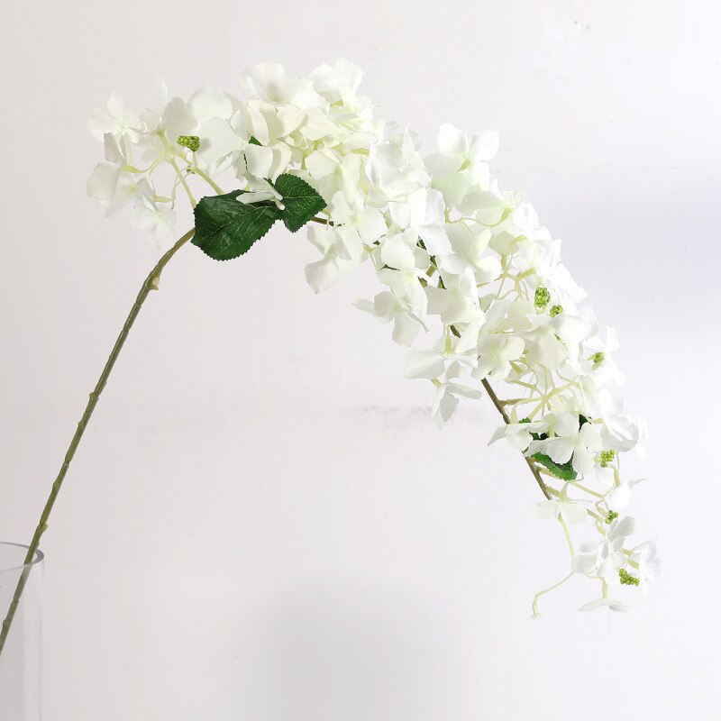 Lan Kwai Fong Stijl Single Stem Wilde Hortensia Imitatie Bloemen Bruiloft Decoratie Kunstmatige Bloem Opknoping Fabrikanten: White