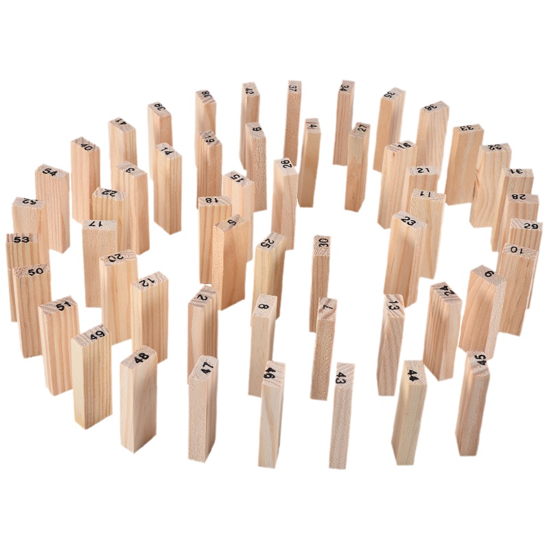 Pädagogische Holz-Gummibaumholzblöcke Frühkindliches Lernspielzeug Digitaler Turm-Baukasten Eltern-Kind-Spiel