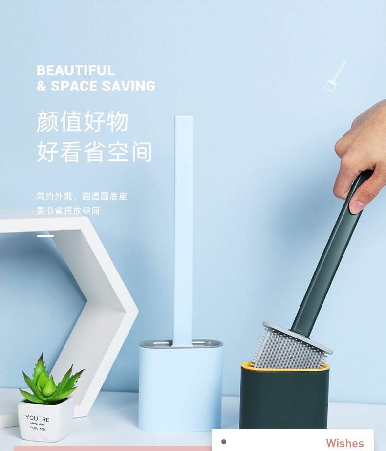 Brosse wc en silicone, brosse wc écologique, nettoyant pour salle de bain, brosse wc escobilla, outils de nettoyage pour la maison  ac50cb