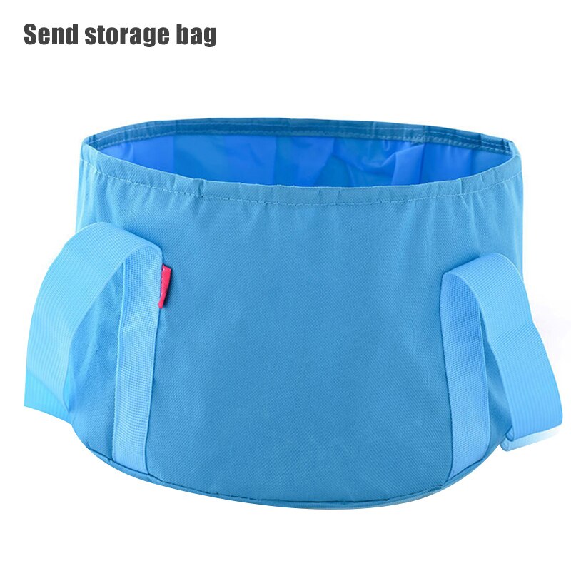 Seau pliable portable de voyage grande capacité seau pliable multifonction pour l'extérieur et la maison: Bleu