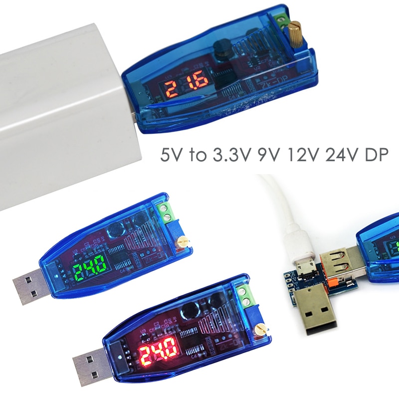 LED DC DC 5V To DC 1-24V Adjustable Potentiometer USB Converter Power Supply Voltage Regulator Modul Eastsy To Operate
