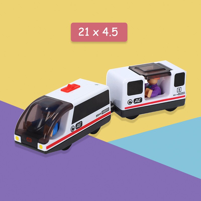 Telecomando RC elettrico piccolo treno giocattoli Set collegato con binario ferroviario in legno interessanti giocattoli presenti Tor bambini nuovo: 15