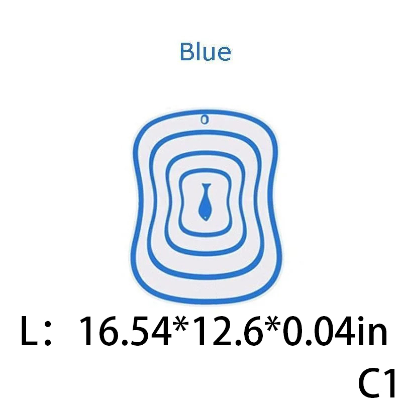 3 Größen farbige Linie Küche rutsch feste Hack klötze Werkzeug flexible transparente Schneide brett Küche pp Schneide bretter: Blau