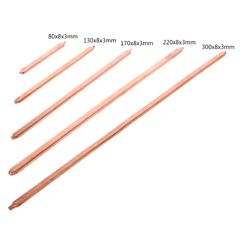 150mm/200mm/250mm/300mm Pure Copper Tube Tubing For Computer Laptop Cooling Notebook Heat Pipe Flat or Round