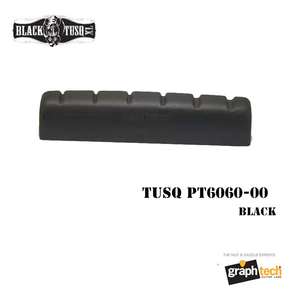Graph Tech, PT-6060-00 TUSQ XL, 1/4 ", tuerca ranurada de 6 cuerdas para guitarra de estilo epixon, negro