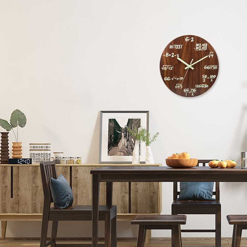 Luminous Wall Clocks Silent Quartz Home Decor Living room Bedroom Digital Number Wall Hanging Clock Glow 12"