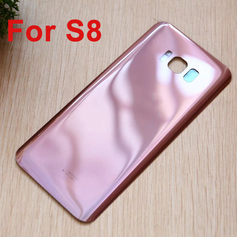 For Samsung Galaxy S8 plus Back Cover 3D Glass Battery Case for Samsung S8 S8+ Housing Cover Replacement + Adhesive Sticker: Silver