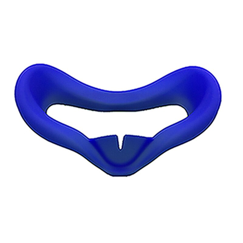 Zachte Anti-Zweet Anti-Lekkage Licht Blokkeren Oogmasker Cover Voor Oculus Quest Vr Headset Siliconen Gezicht Eye cover Beschermende Pad: Blauw