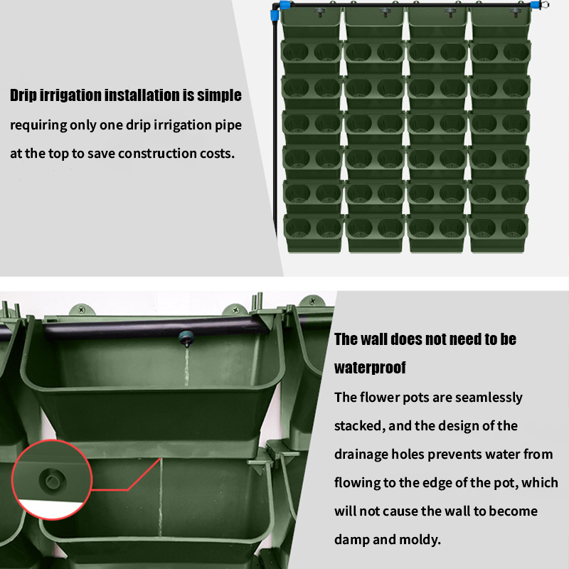 Macetas colgantes para plantas de autorriego, 4 piezas, con bolsillos para colgar en la pared, para decoración del hogar, la Oficina y el jardín