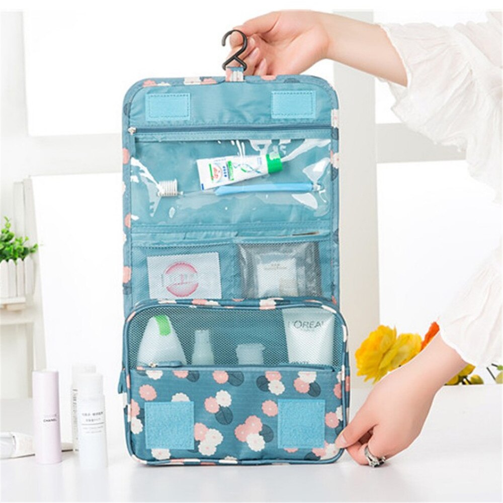 travel portable hanging folding toiletry bag storage bag