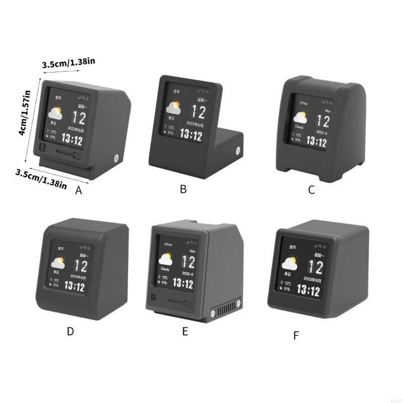 K32c multifunctionele bureau wifi digitale klok draadloos weerstation met thermometer hygrometer helderheid verstelbaar