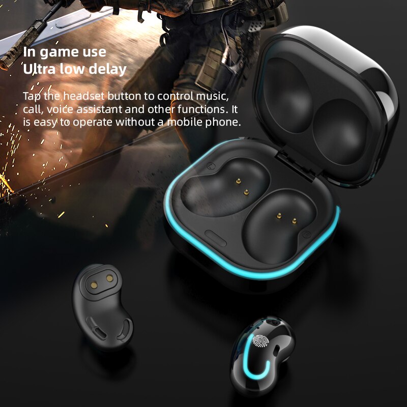 Auriculares inalámbricos S6 SE Bluetooth V5.1, cascos estéreo con pantalla LED y micrófono para Samsung Buds en vivo