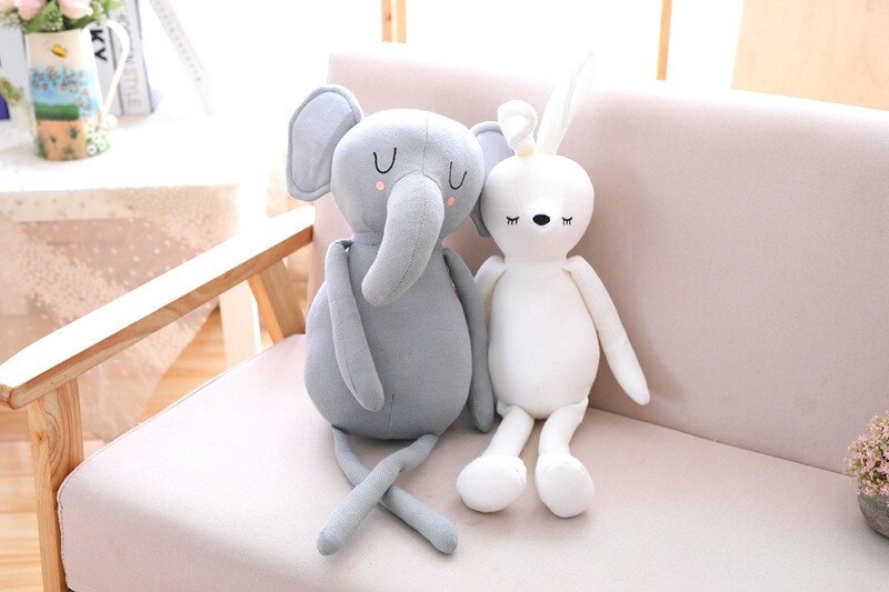 Plüsch Elefant Kaninchen Kissen Spielzeug Neugeborenen Baby Nette Weiche Bär Sterne Baby Schlafzimmer Dekor Krippe Für Baby Bett