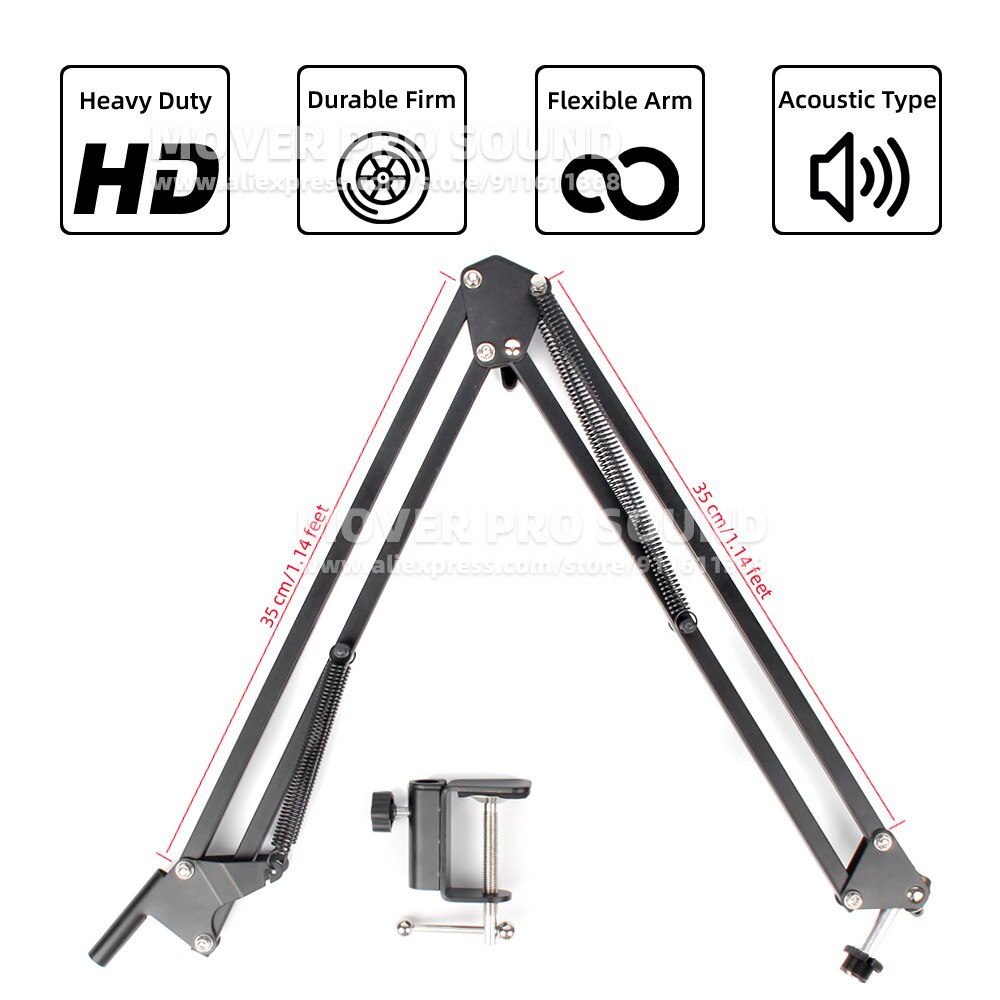 Support de Microphone suspendu à Clip de bureau, bras de flèche ciseaux pour Razer Seiren Mini support de micro de bureau, support en porte-à-faux
