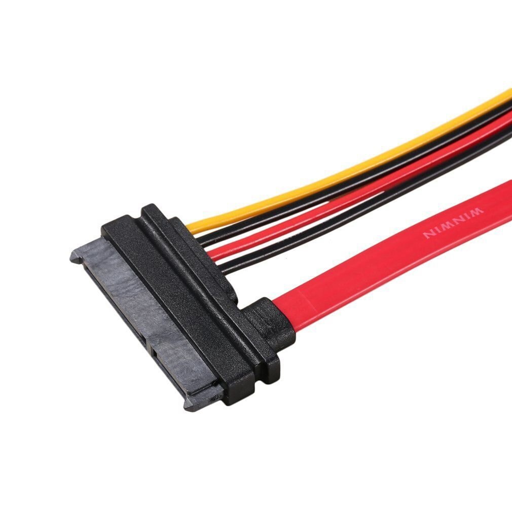 30CM 15+7 Pin SATA HDD Extension Cable Data & Power Male to Female Hard Drive Extend Cable Cord