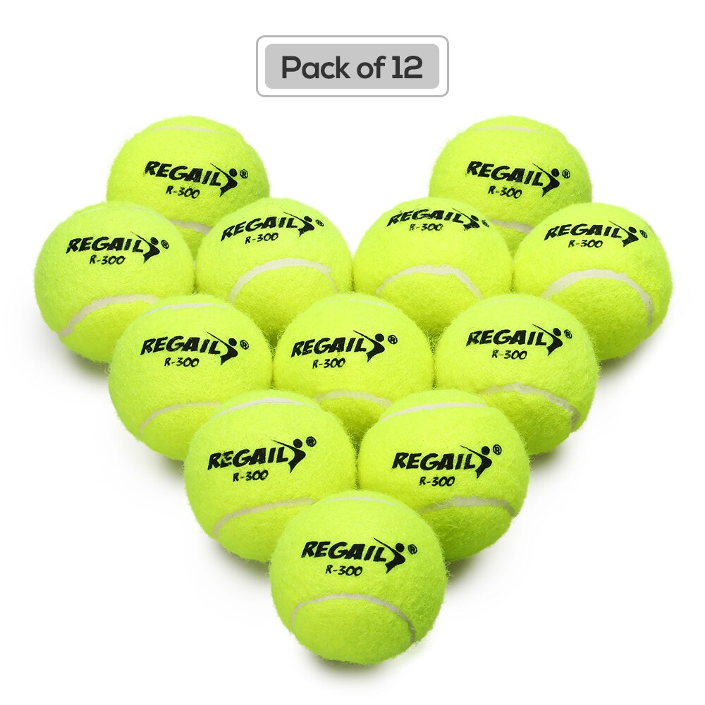 Pelotas de tenis sin presión con bolsa de malla, 12 Uds., pelota de tenis, rebote de goma, entrenamiento práctica, pelotas de tenis, juguete para mascotas: 12 PCS