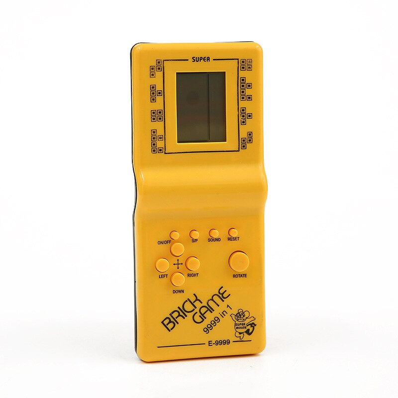 Klassieke Tetris Game Machine Nostalgische Video Game Machine Kinderen Speelgoed: Yellow