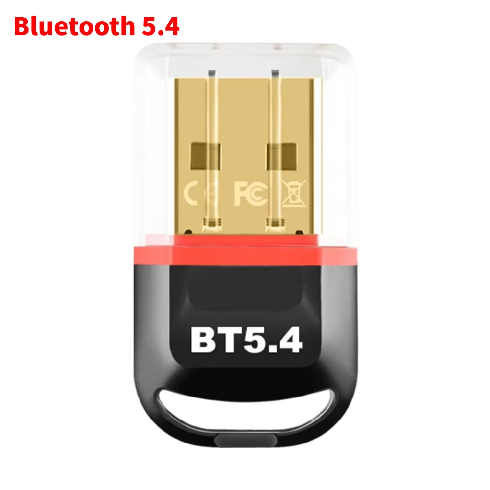 Adaptador bluetooth usb bluetooth 5.4 5.3 para pc dongle adaptador sem fio mouse keyborad música receptor de áudio transmissor usb: Marrom