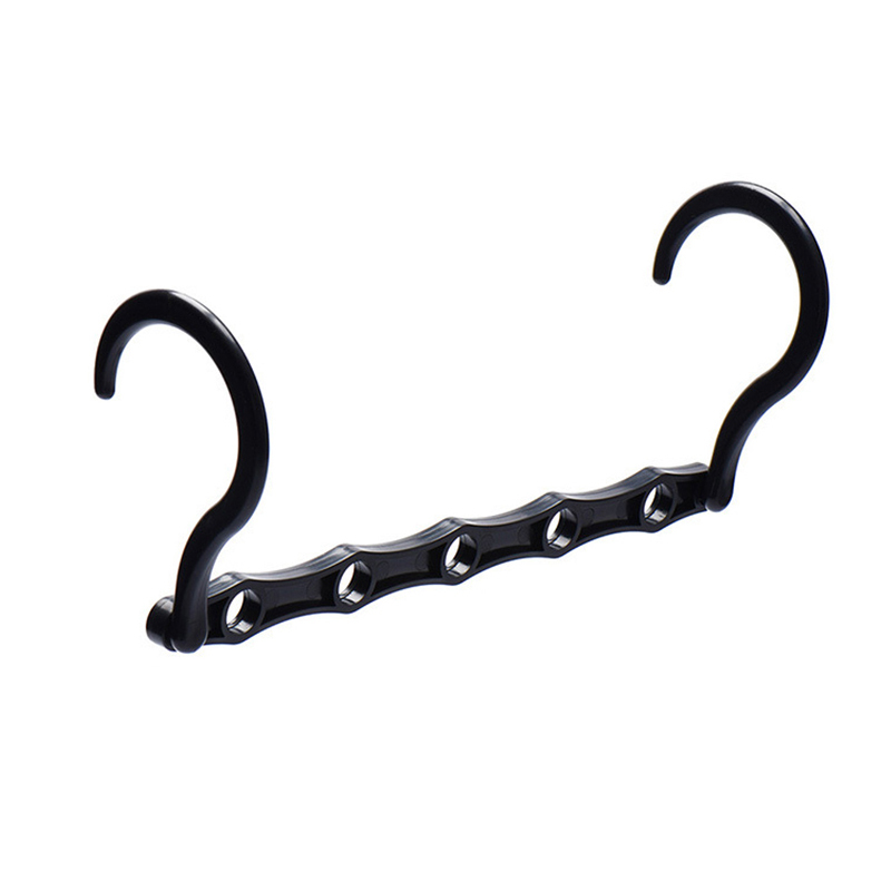 Multifunctionele Space Saver Hanger Wonder Kleding Rek Kleding Haak Organizer Kledingkast Kleerhanger Organizer: Black