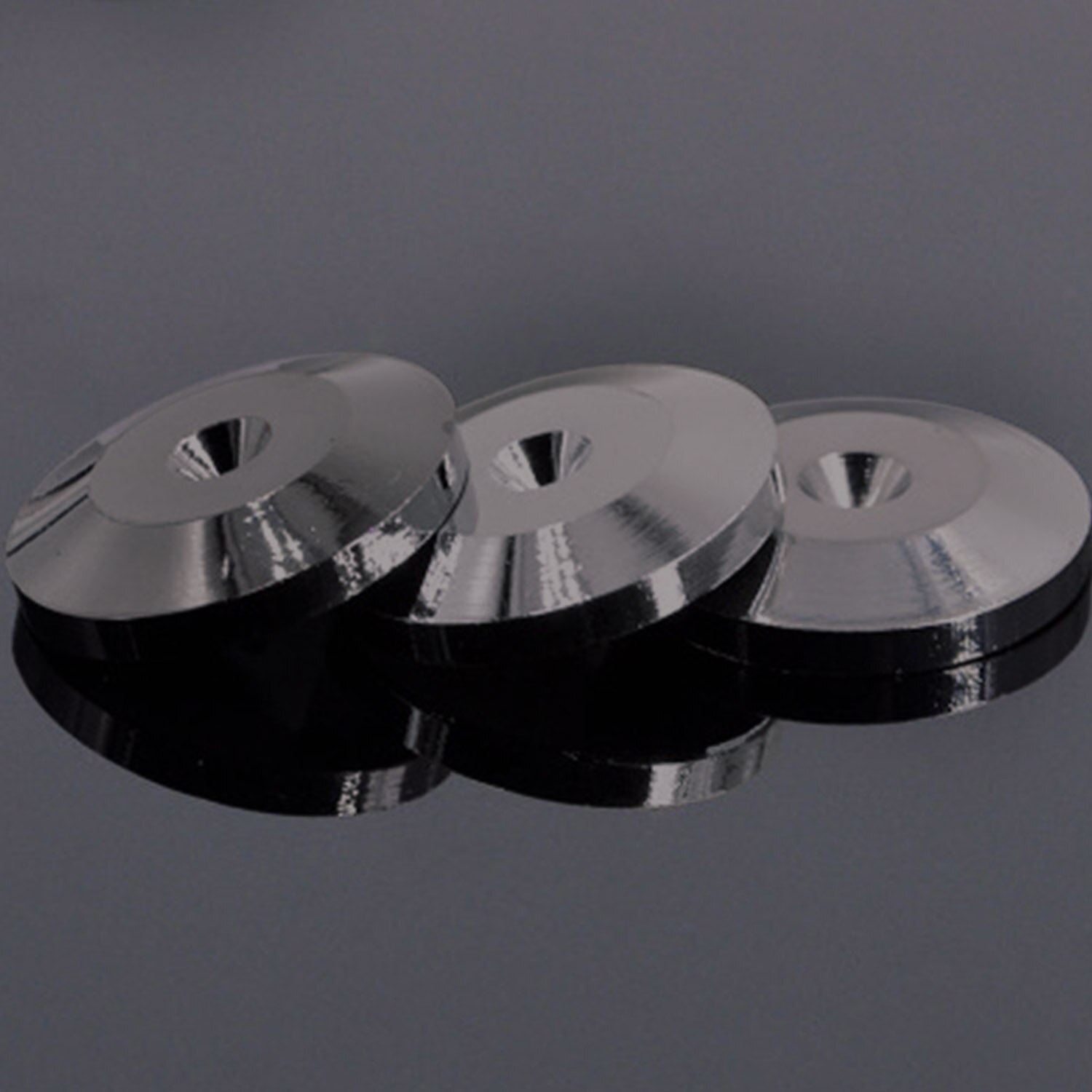 Gosear-almohadillas metálicas a prueba de golpes para los pies, soportes para altavoces, CD, reproductores, tocadiscos, amplificador DAC, grabadora, Color plateado, 4 Uds.