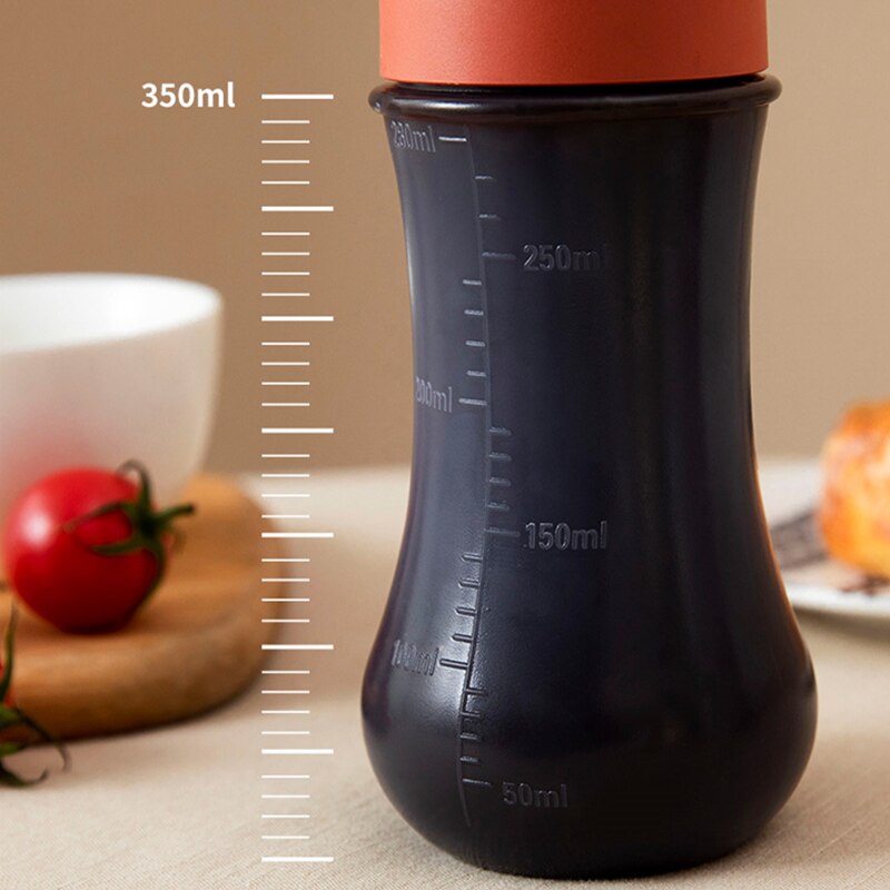 350ml saus klem flaske fem skrog plast ketchup flaske kjøkken krydder olivenolje flasker saus honning dispenser beholder